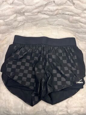 Umbro Women’s Black Checkerboard Athletic Shorts